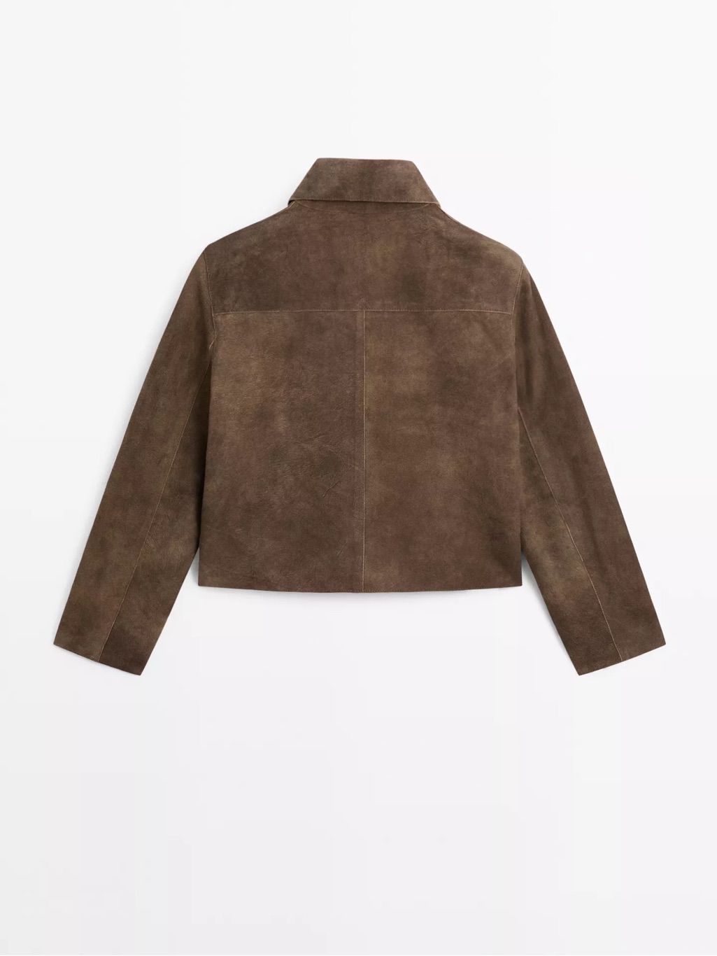 Massimo Dutti Classic Brown Suede Button-Front Jacket — image 6 of 8